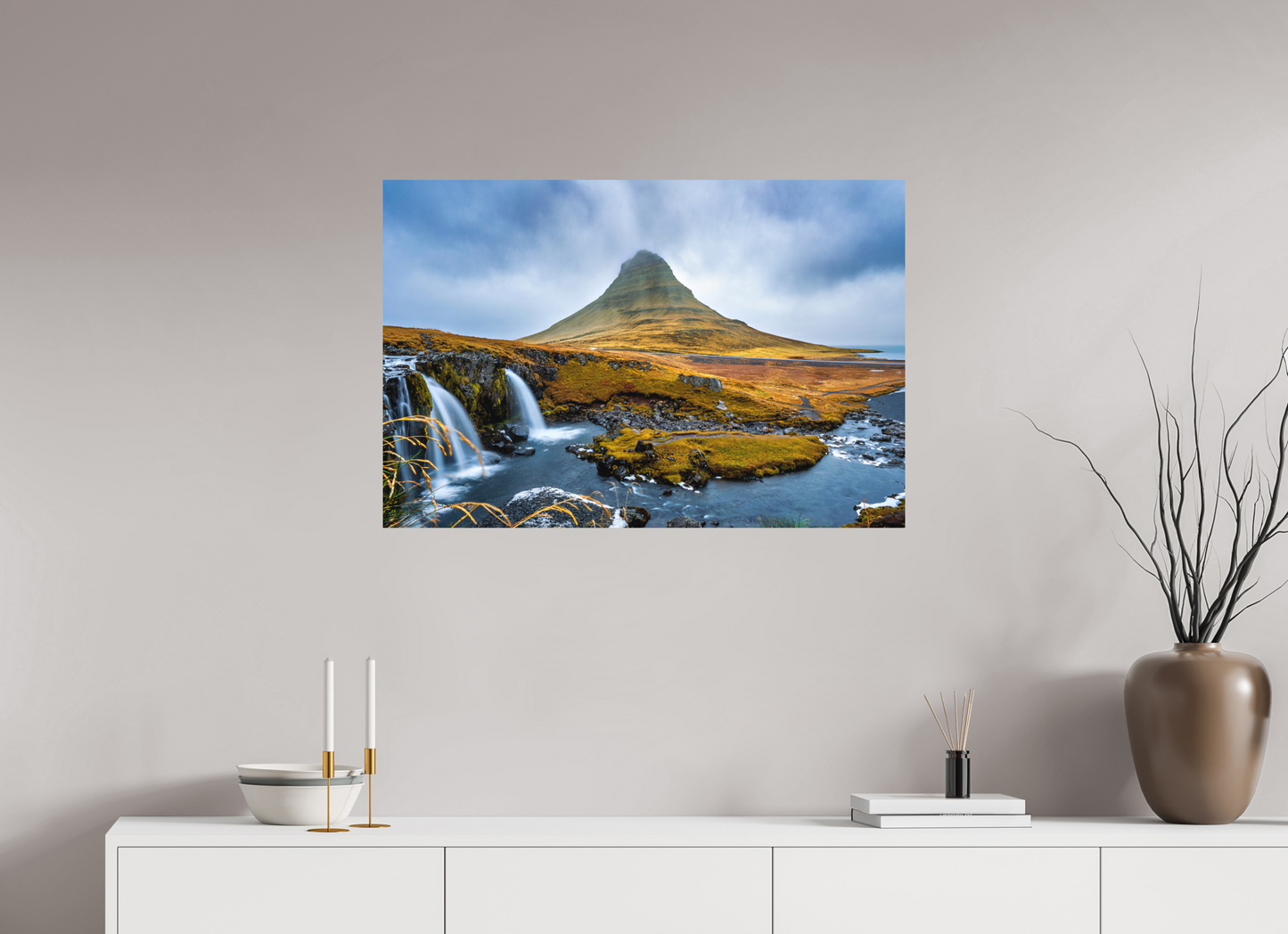 90 x 60 cm, Hahnemühle Photo Rag Bright White Kirkjufell & Kirkjufellsfoss