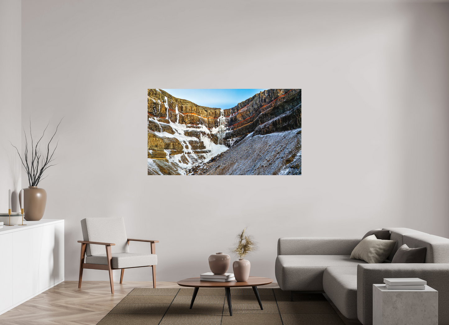 176 x 99 cm, Hahnemühle Photo Rag Bright White Hengifoss – Farben der Erde