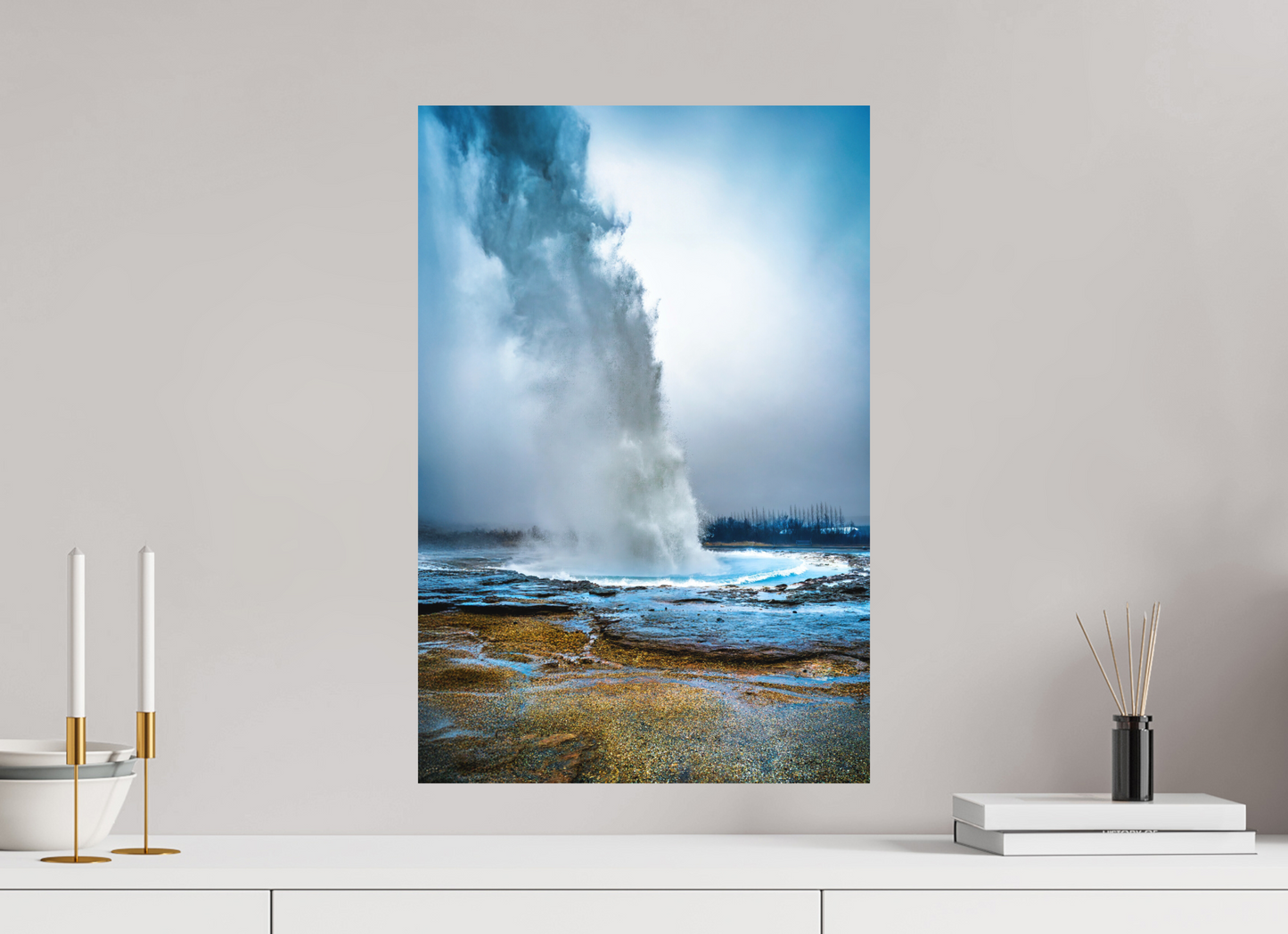 40 x 60 cm, Hahnemühle Photo Rag Bright White Der Atem des Strokkur