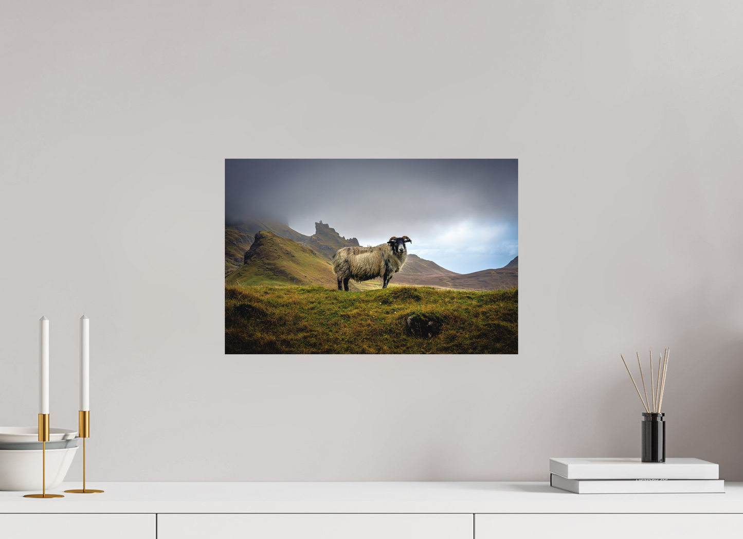 45 x 30 cm, Hahnemühle Photo Rag Bright White Schottisches Hochlandschaf“