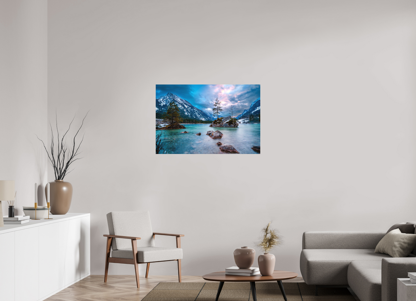 105 x 70 cm, Hahnemühle Photo Rag Bright White Winterzauber am Hintersee