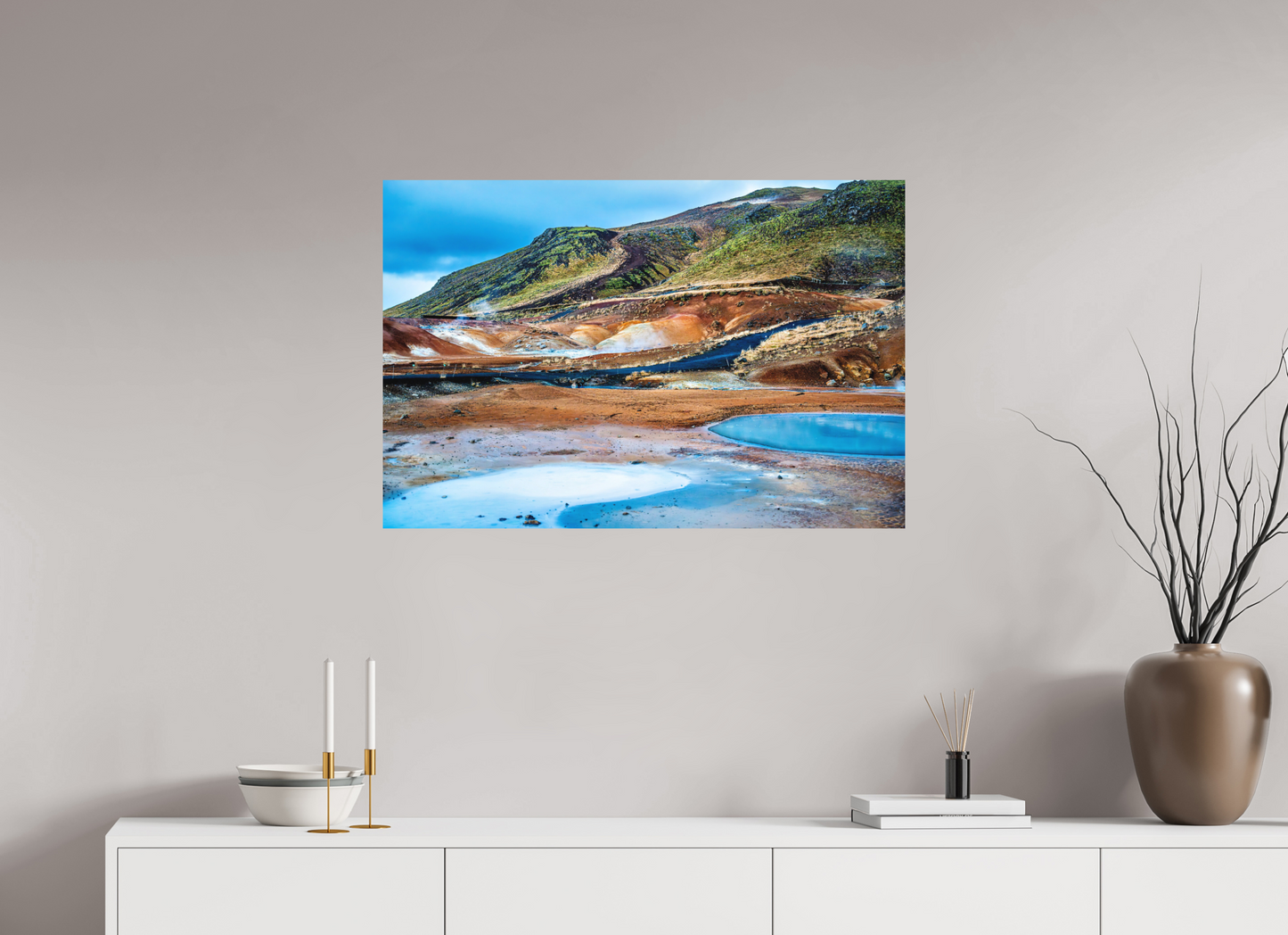 90 x 60 cm, Hahnemühle Photo Rag Bright White Farbfelder des geothermalen Südens