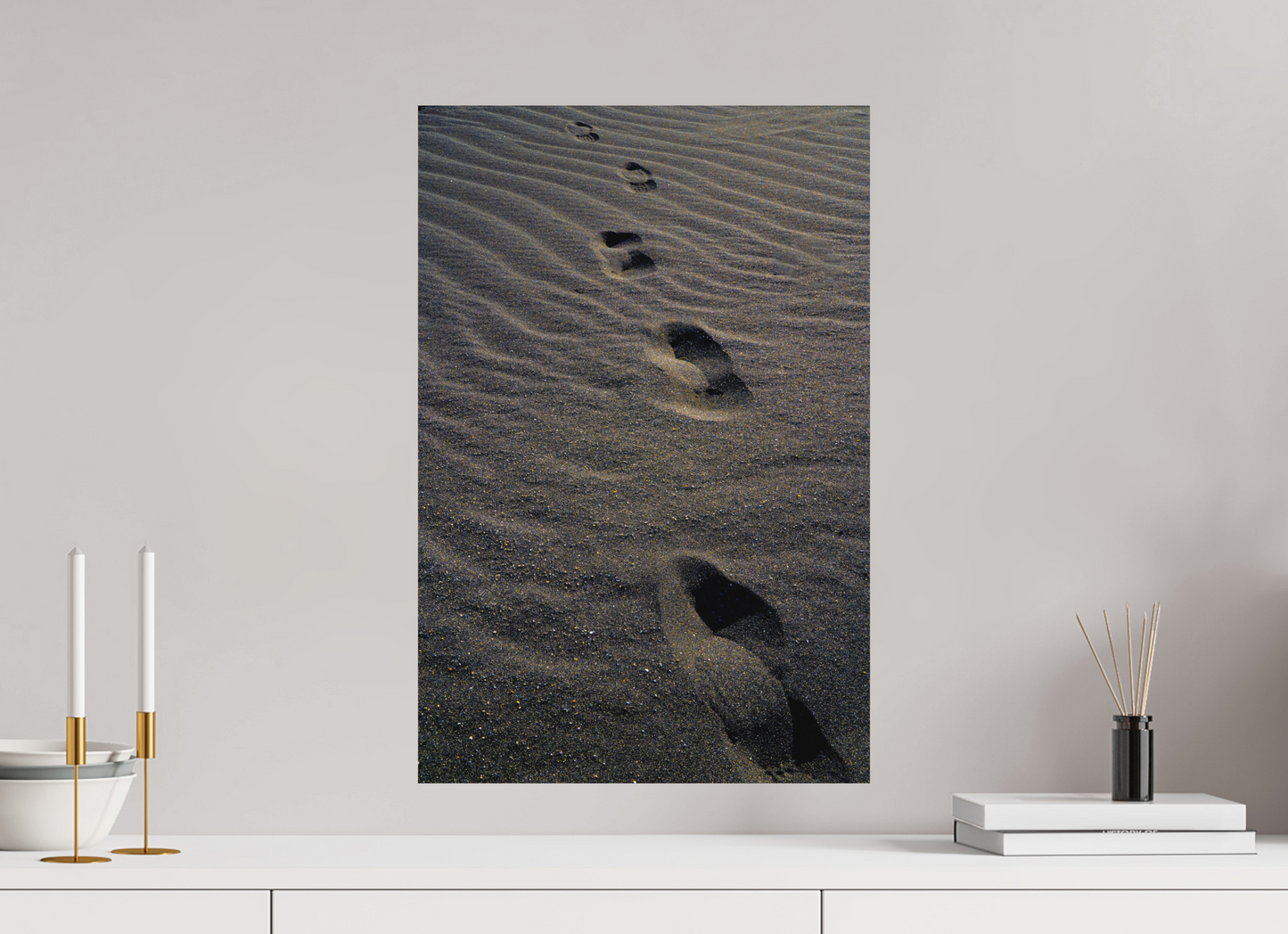 40 x 60 cm, Hahnemühle Photo Rag Bright White Spuren im schwarzen Sand