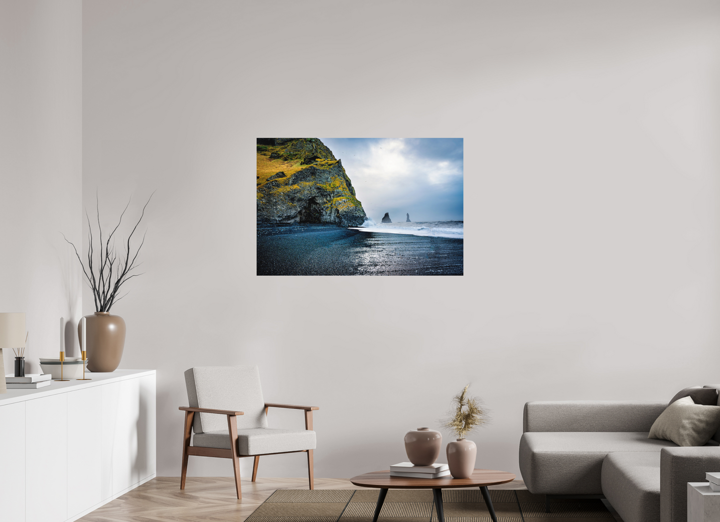 120 x 80 cm, Hahnemühle Photo Rag Bright White Reynisfjara – Schwarze Brandung