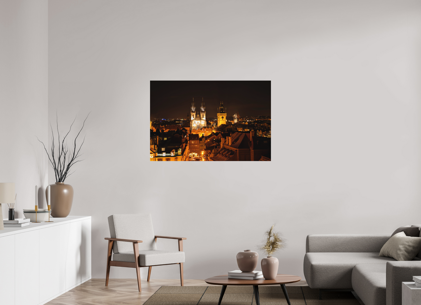 120 x 80 cm, Hahnemühle Photo Rag Bright White Prager Altstadt bei Nacht