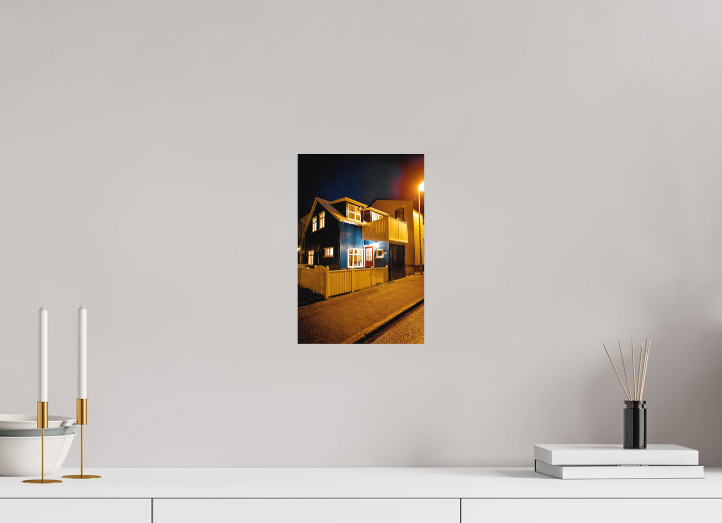 20 x 30 cm, Hahnemühle Photo Rag Bright White Reykjavíks Häuser
