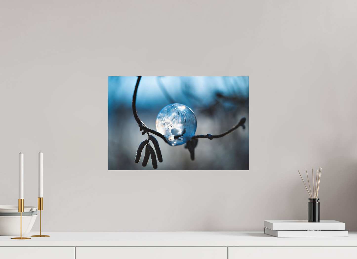 45 x 30 cm, Hahnemühle Photo Rag Bright White Gefrorene Winterblase