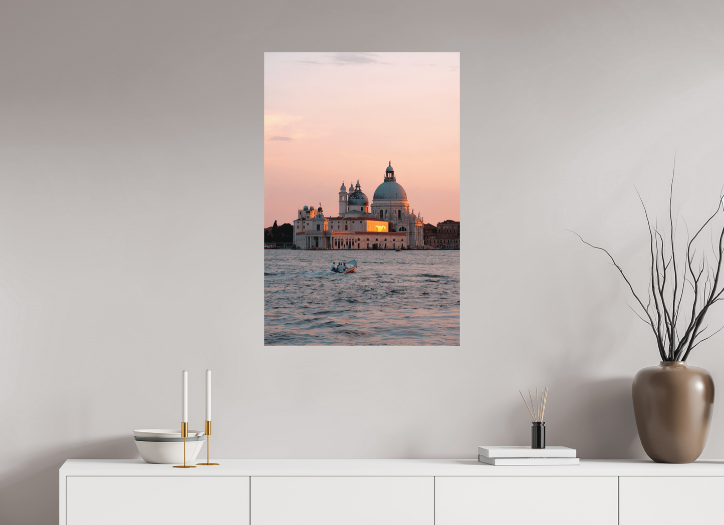 60 x 90 cm, Hahnemühle Photo Rag Bright White Santa Maria della Salute bei Sonnenuntergang