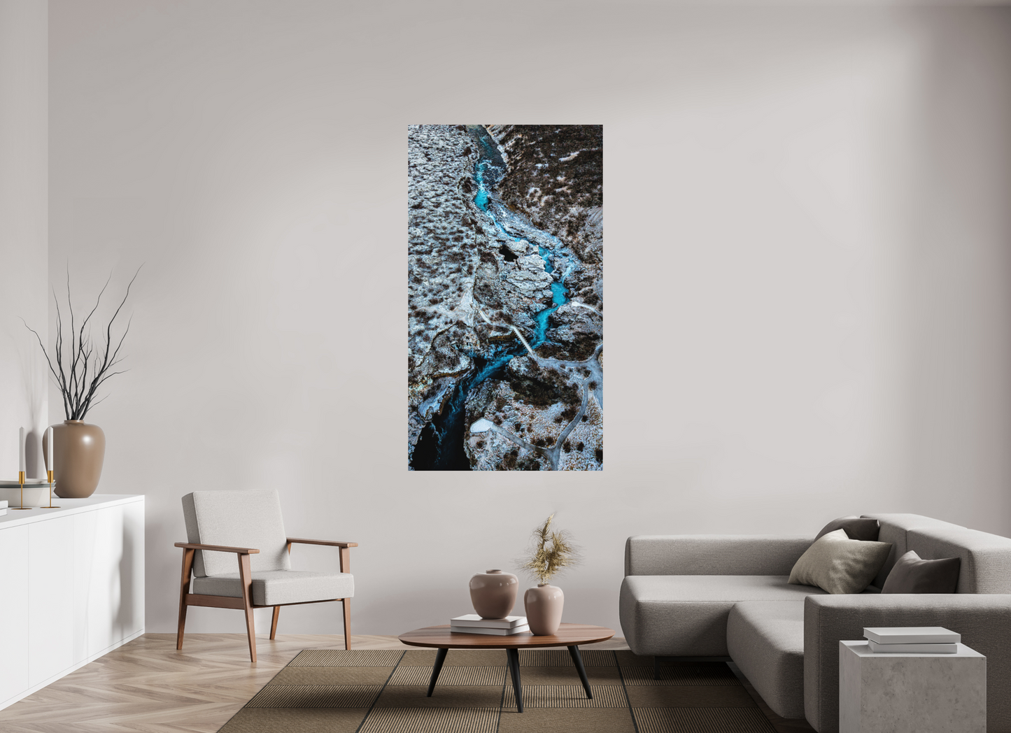 99 x 176 cm, Hahnemühle Photo Rag Bright White Türkispfad