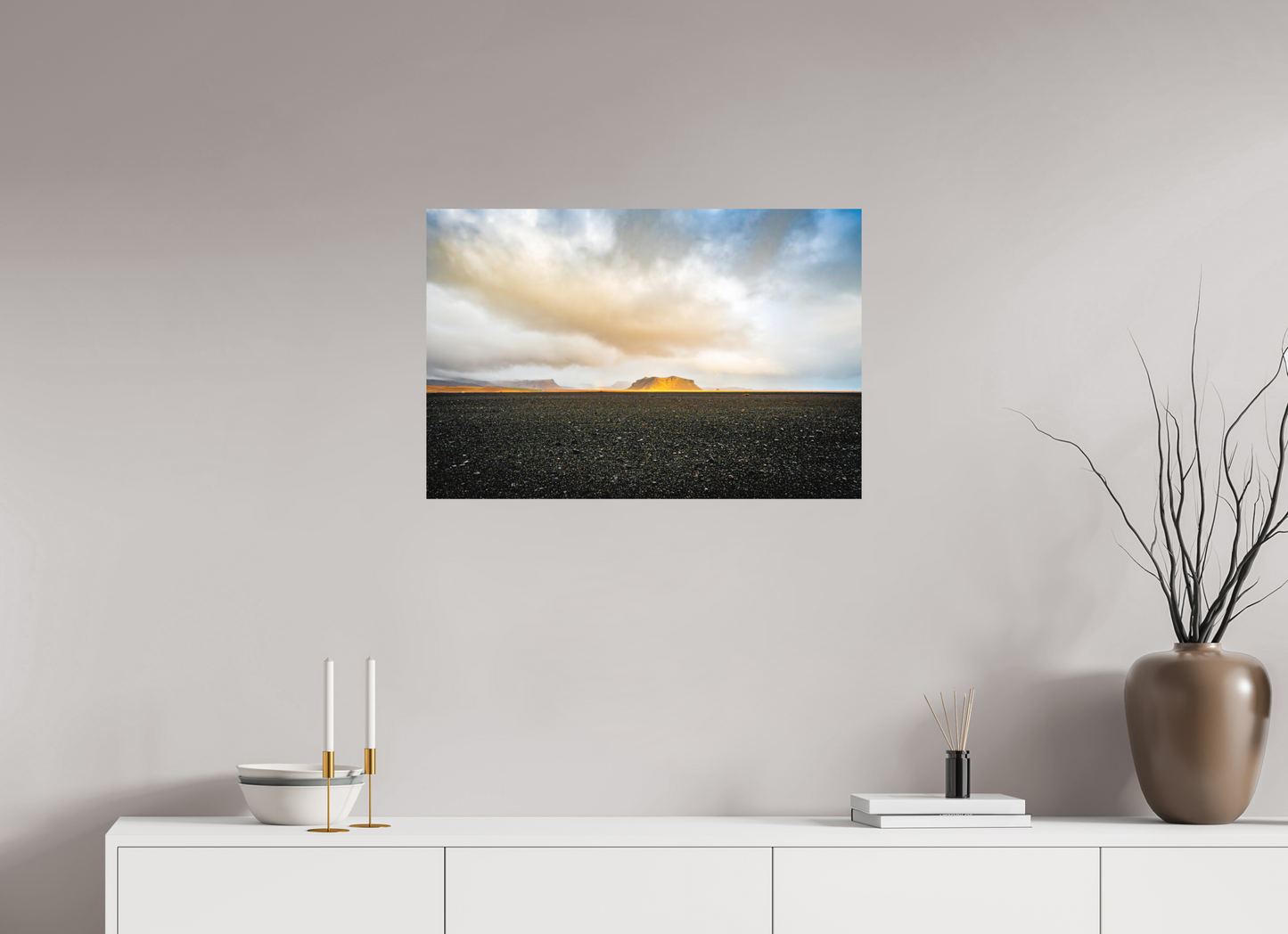 75 x 50 cm, Hahnemühle Photo Rag Bright White Golden Desert Iceland