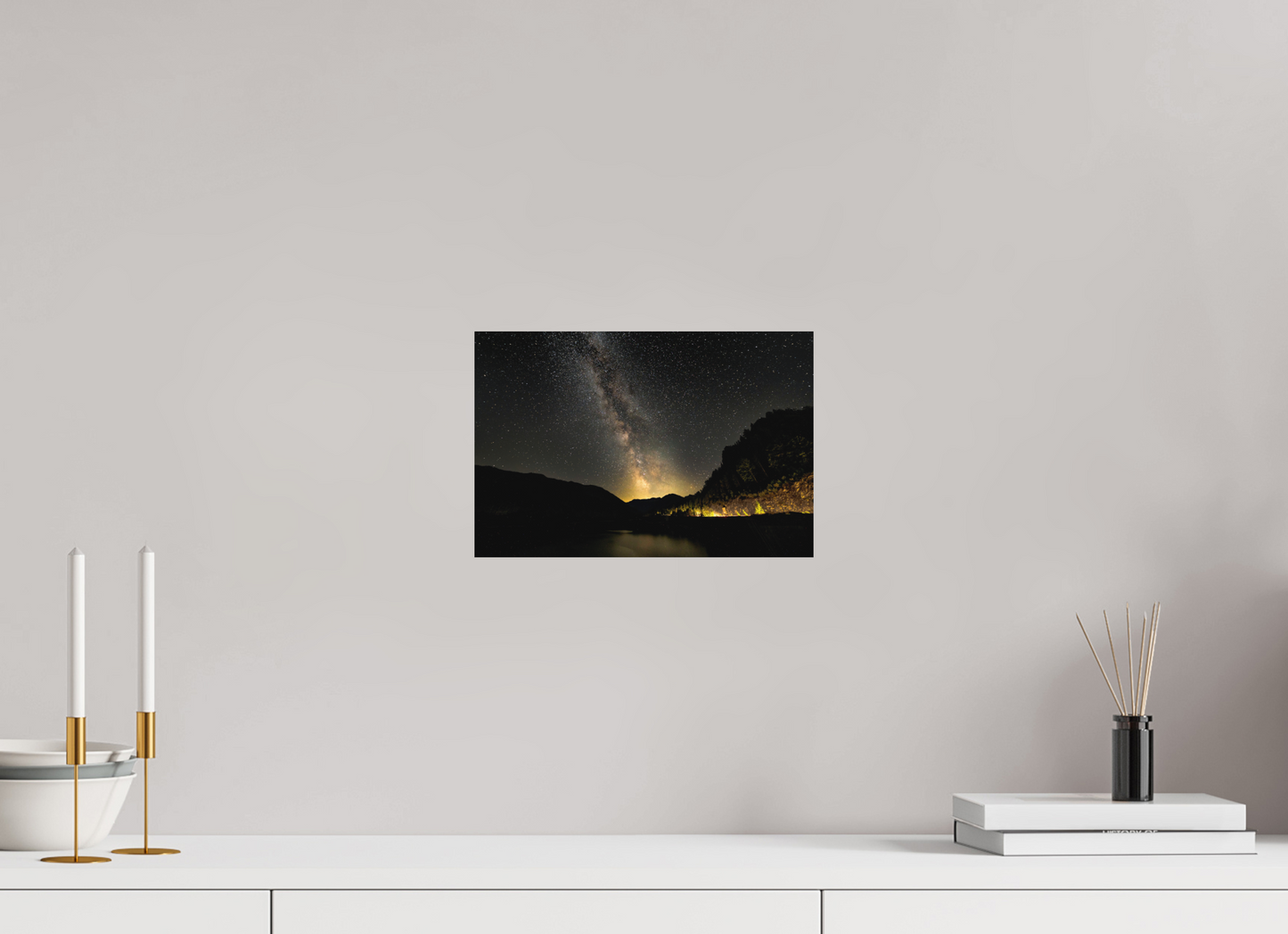 30 x 20 cm, Hahnemühle Photo Rag Bright White Sylvensteinspeicher – Milchstraße über den Bergen
