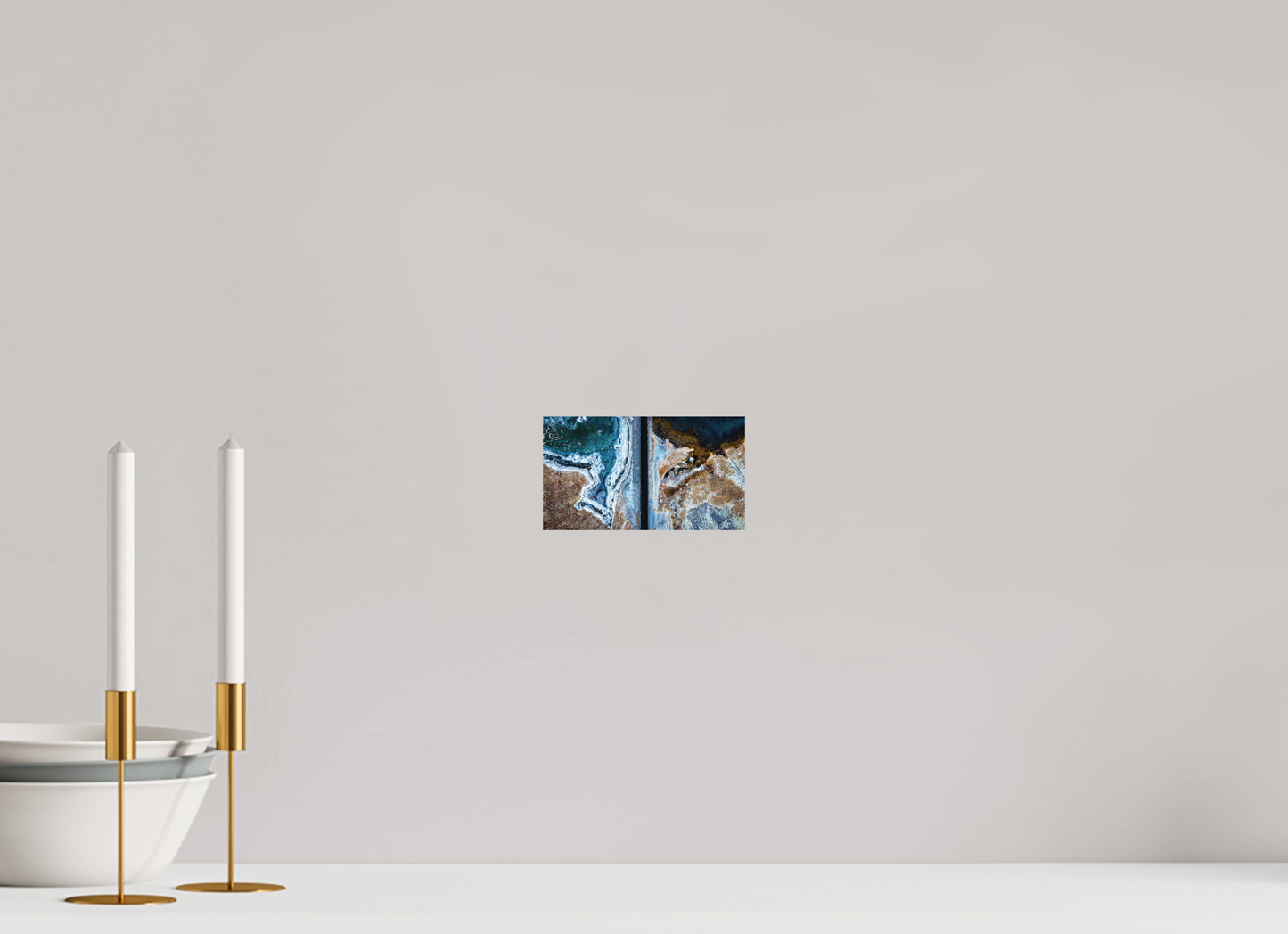 16 x 9 cm, Hahnemühle Photo Rag Bright White Eisgrenze – Straße zwischen Winterwelten