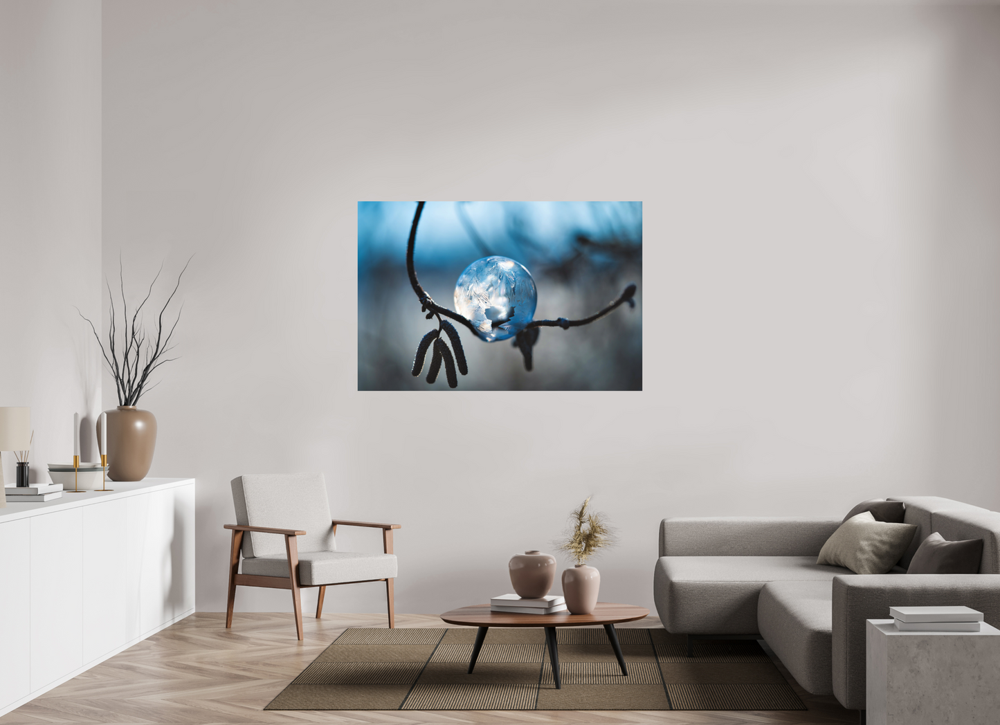 150 x 100 cm, Hahnemühle Photo Rag Bright White Gefrorene Winterblase