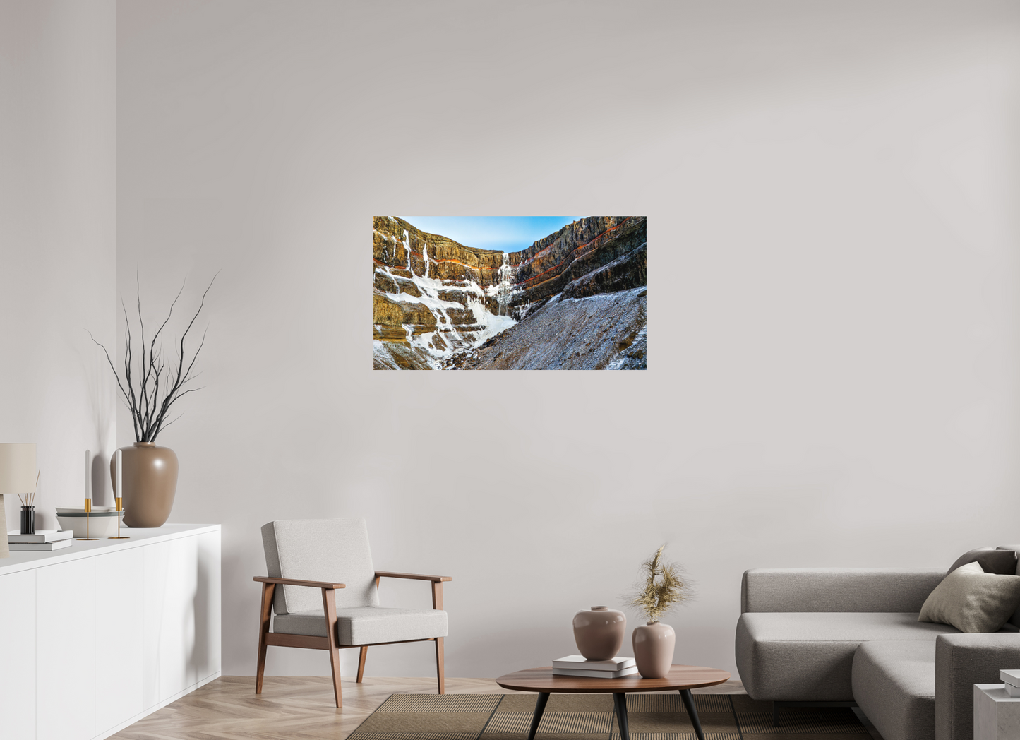 112 x 63 cm, Hahnemühle Photo Rag Bright White Hengifoss – Farben der Erde