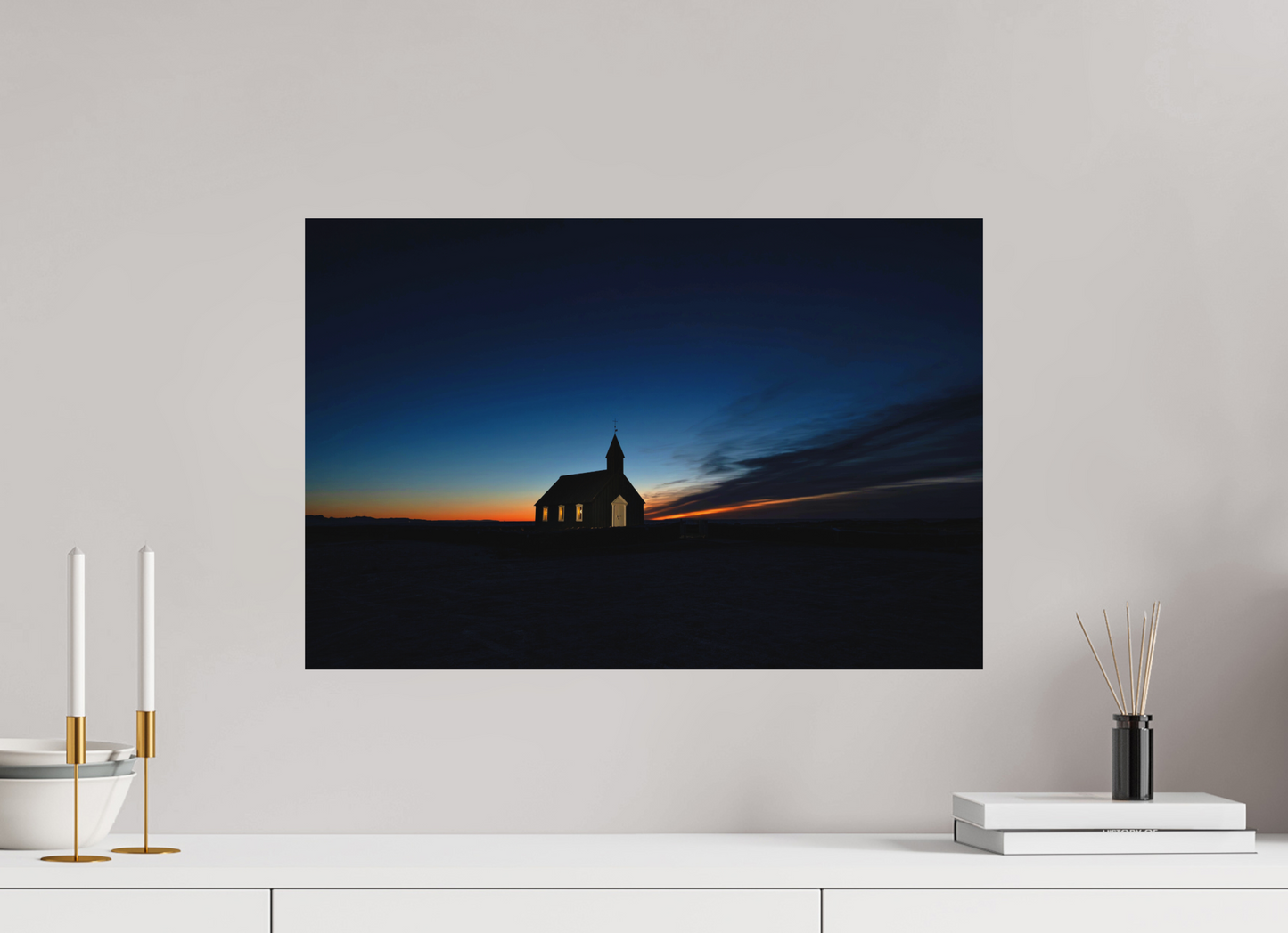60 x 40 cm, Hahnemühle Photo Rag Bright White Schattenwelt - Budirkirkja