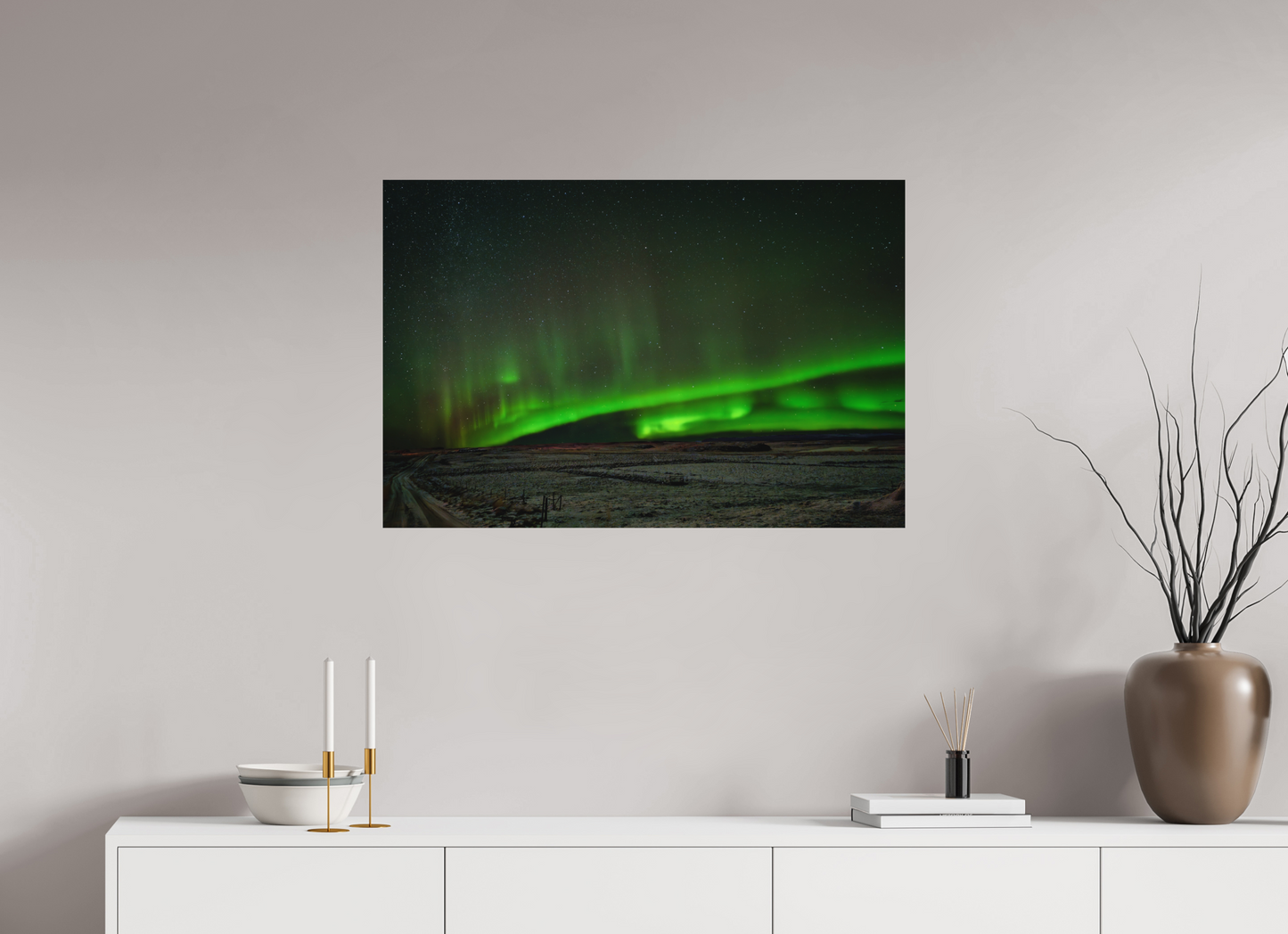90 x 60 cm, Hahnemühle Photo Rag Bright White Gefrorene Spur ins Licht – Belohnung nach -17°