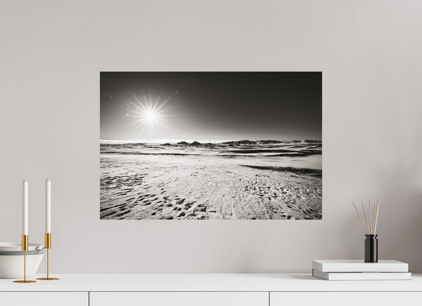 60 x 40 cm, Hahnemühle Photo Rag Bright White Winterweite unter gleißender Sonne