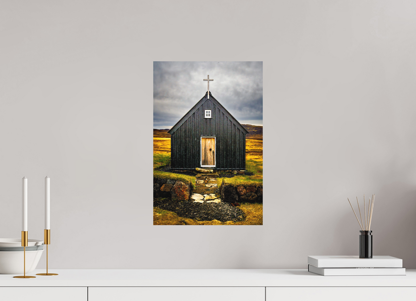 30 x 45 cm, Hahnemühle Photo Rag Bright White Schwarze Kapelle – Einsamkeit im Süden