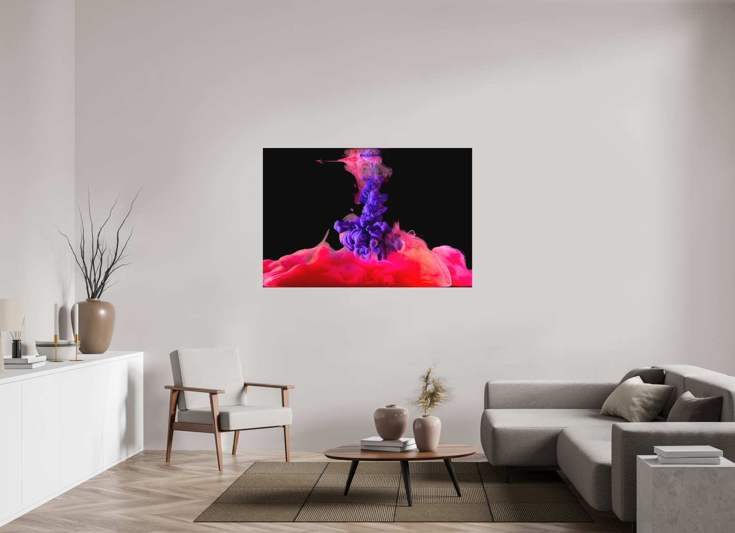 150 x 100 cm, Hahnemühle Photo Rag Bright White Acryltinte Rot-Lila