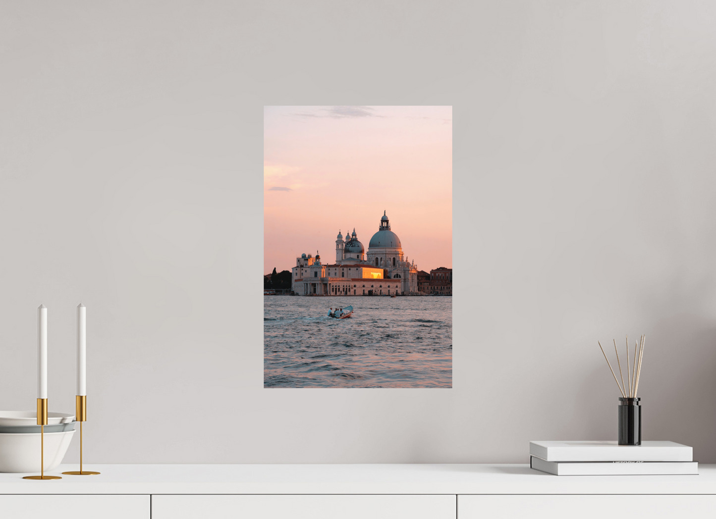 30 x 45 cm, Hahnemühle Photo Rag Bright White Santa Maria della Salute bei Sonnenuntergang