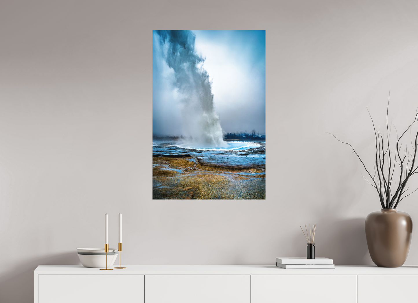 60 x 90 cm, Hahnemühle Photo Rag Bright White Der Atem des Strokkur