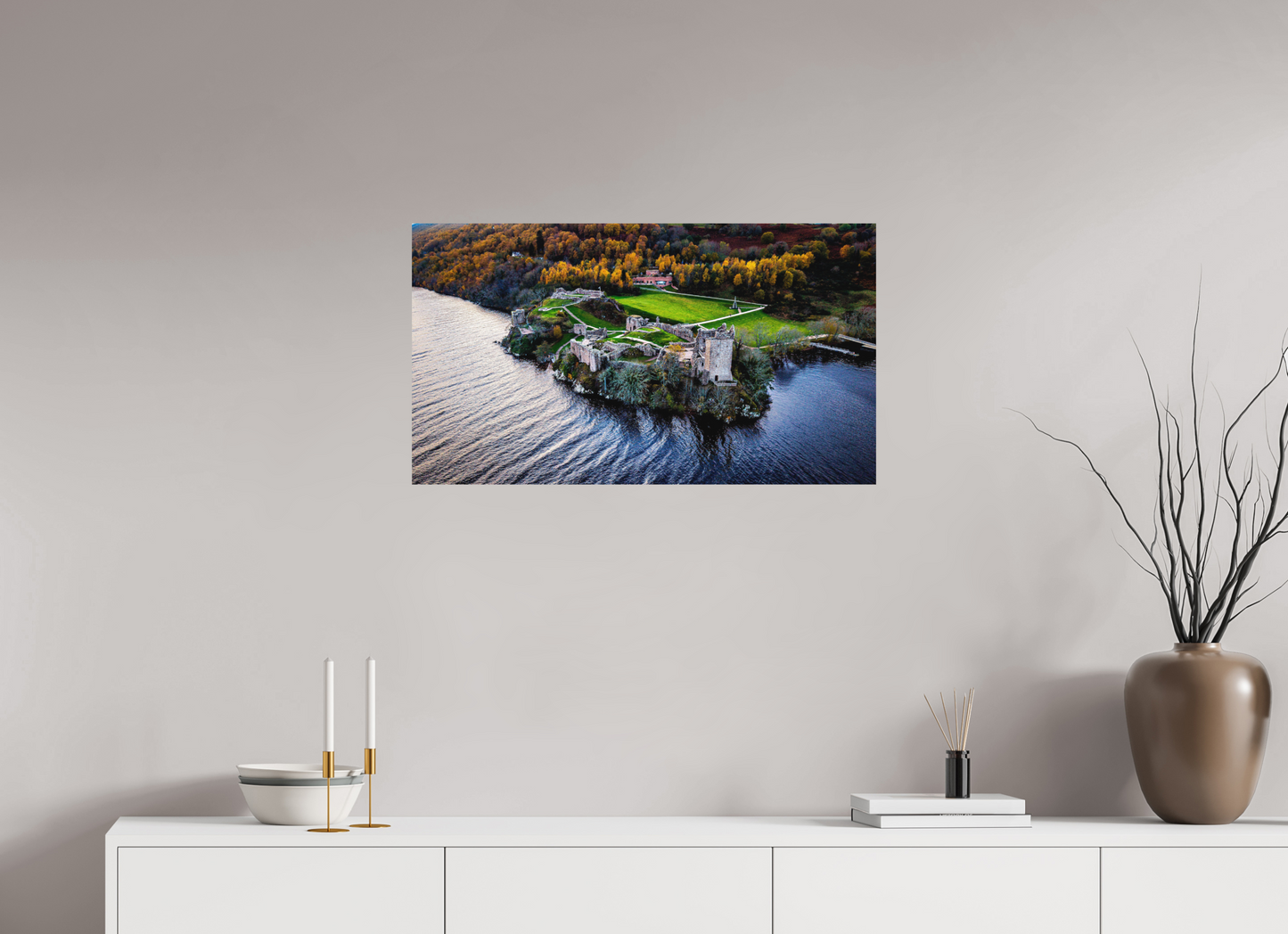 80 x 45 cm, Hahnemühle Photo Rag Bright White Urquhart Castle am Loch Ness“