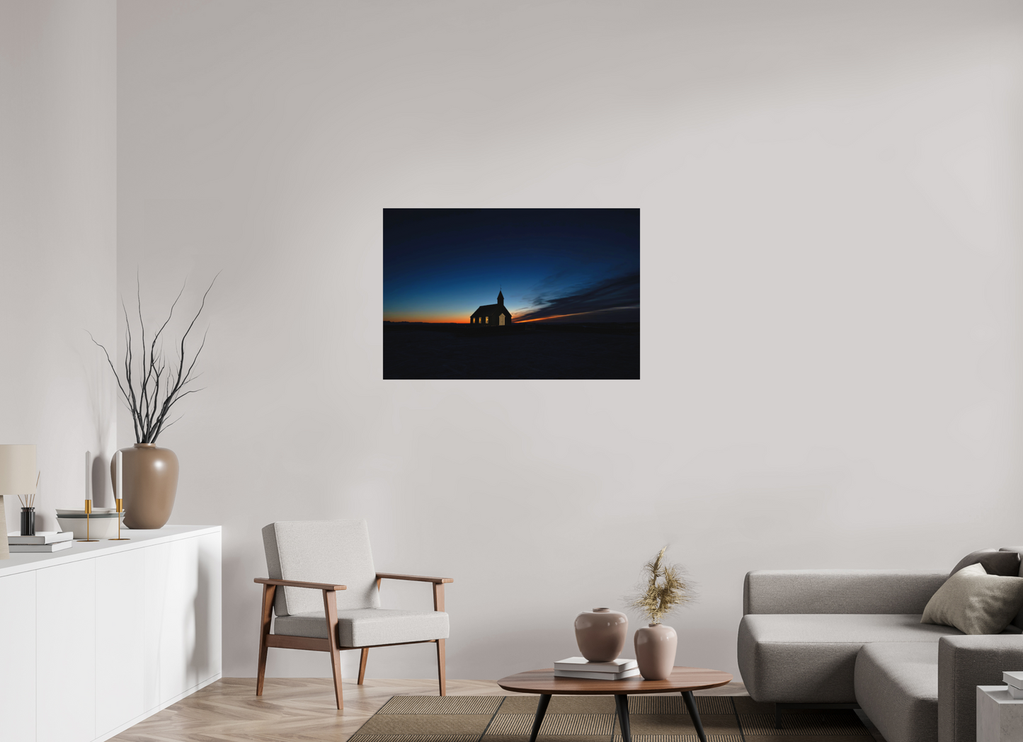 105 x 70 cm, Hahnemühle Photo Rag Bright White Schattenwelt - Budirkirkja