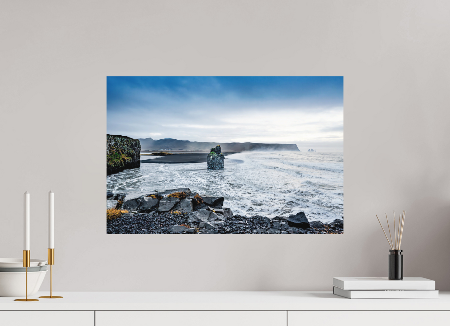 60 x 40 cm, Hahnemühle Photo Rag Bright White Felswächter von Reynisfjara