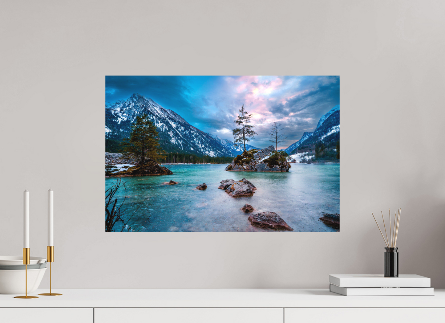 60 x 40 cm, Hahnemühle Photo Rag Bright White Winterzauber am Hintersee