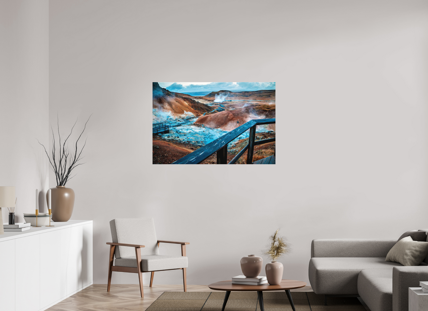 120 x 80 cm, Hahnemühle Photo Rag Bright White Geothermische Farbenpracht bei Krafla