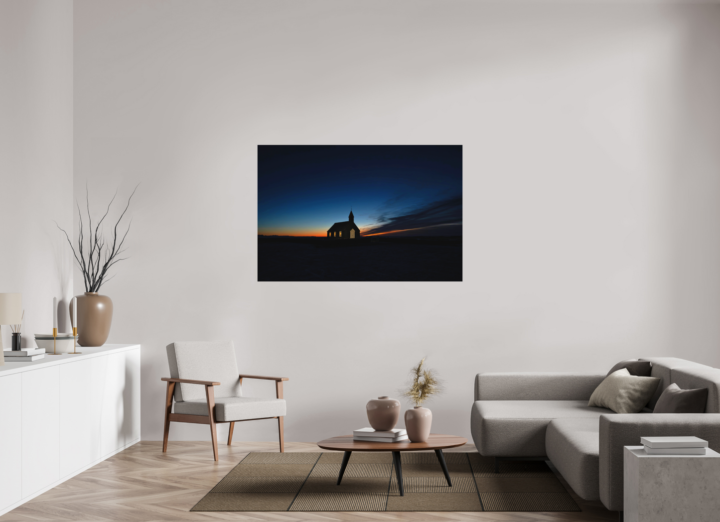 150 x 100 cm, Hahnemühle Photo Rag Bright White Schattenwelt - Budirkirkja