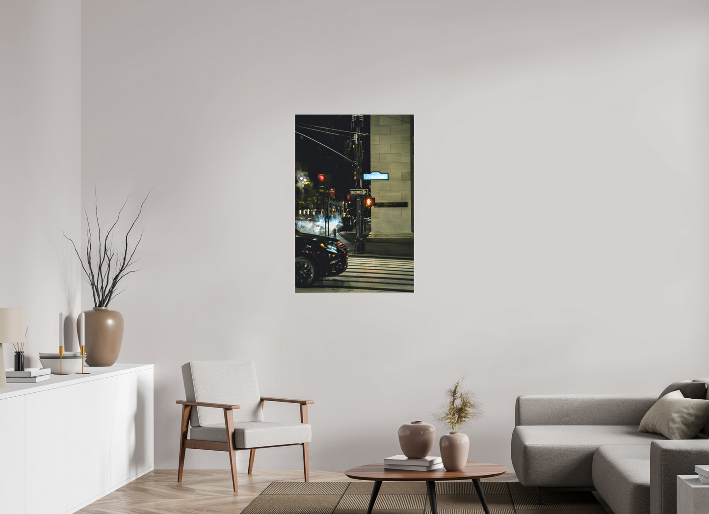 70 x 105 cm, Hahnemühle Photo Rag Bright White Night Vibes on Fifth Avenue