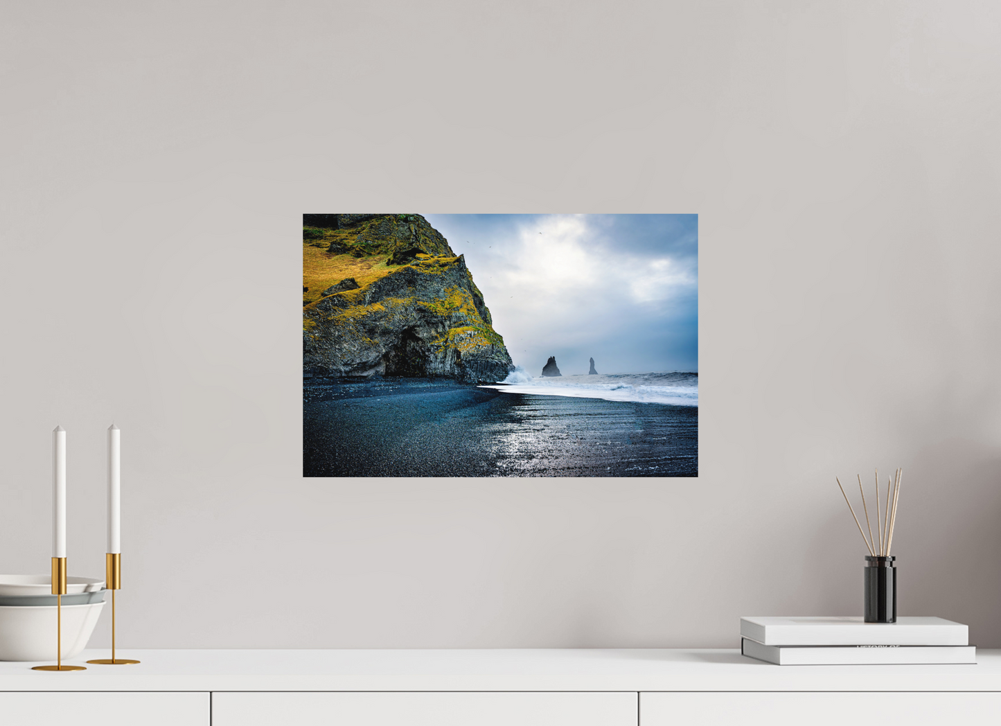 45 x 30 cm, Hahnemühle Photo Rag Bright White Reynisfjara – Schwarze Brandung