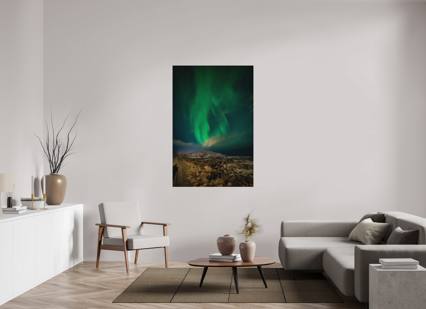 100 x 150 cm, Hahnemühle Photo Rag Bright White Schatten im Nordlicht