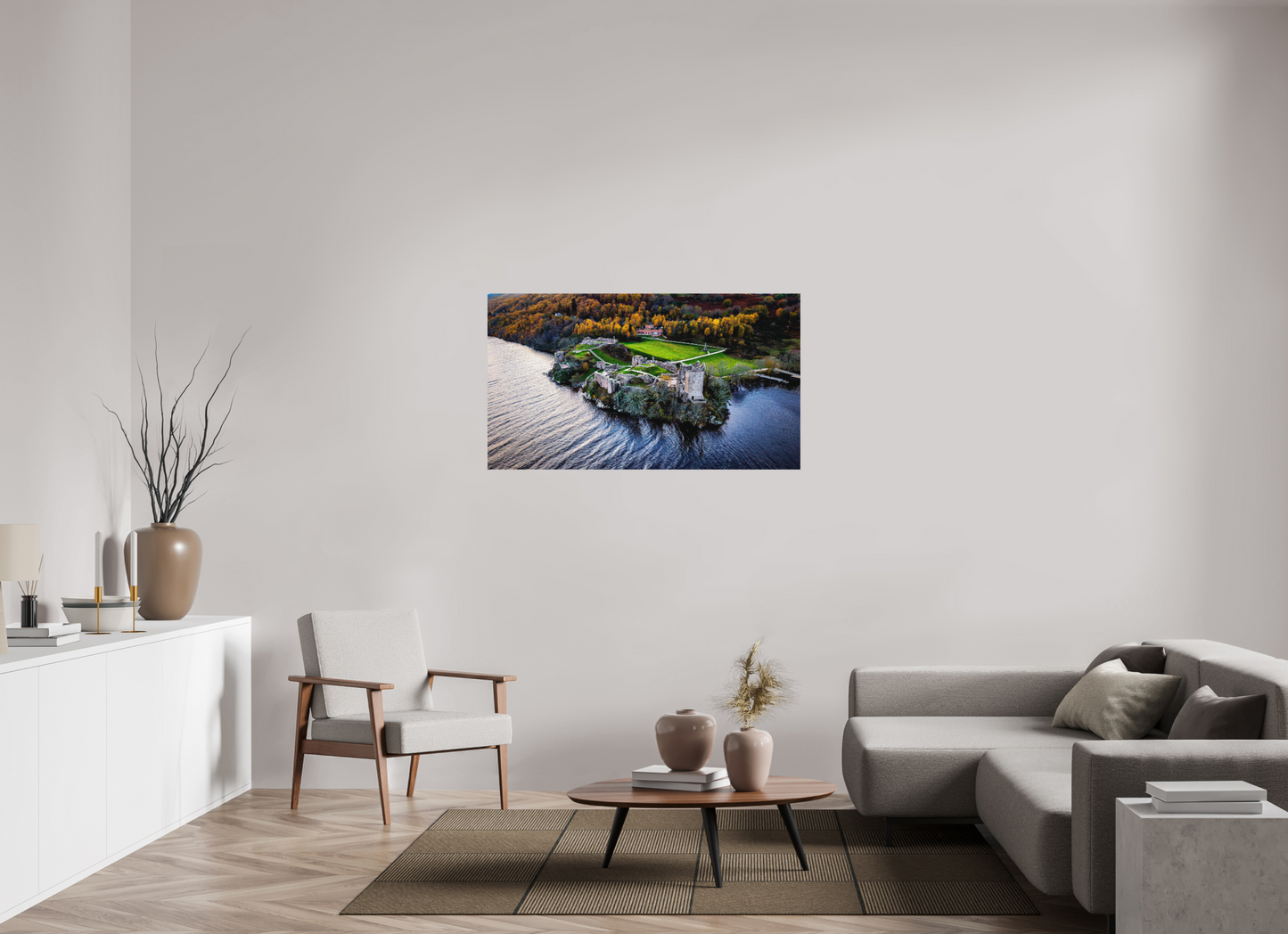 128 x 72 cm, Hahnemühle Photo Rag Bright White Urquhart Castle am Loch Ness“
