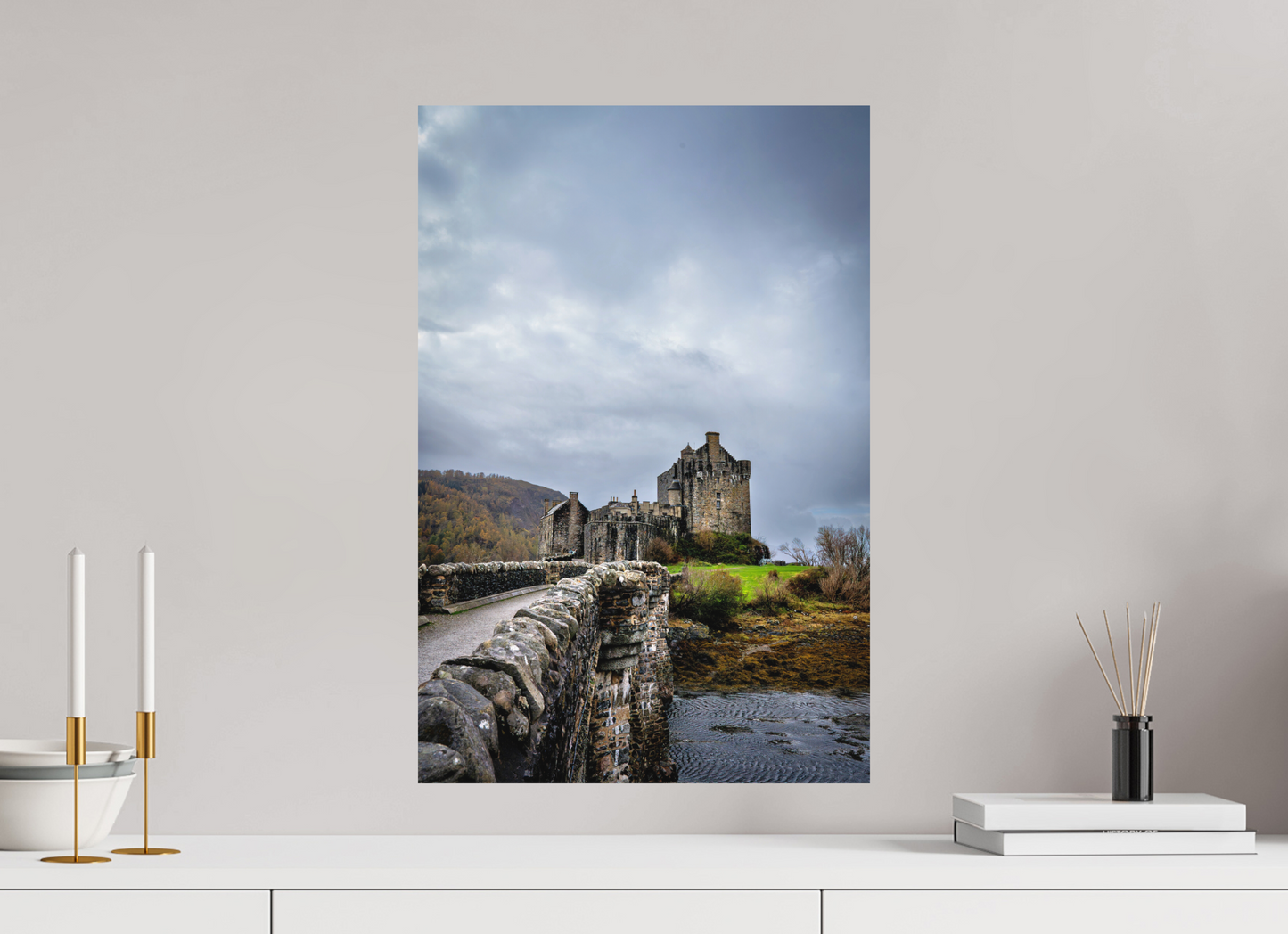 40 x 60 cm, Hahnemühle Photo Rag Bright White Eilean Donan im Sturmlicht