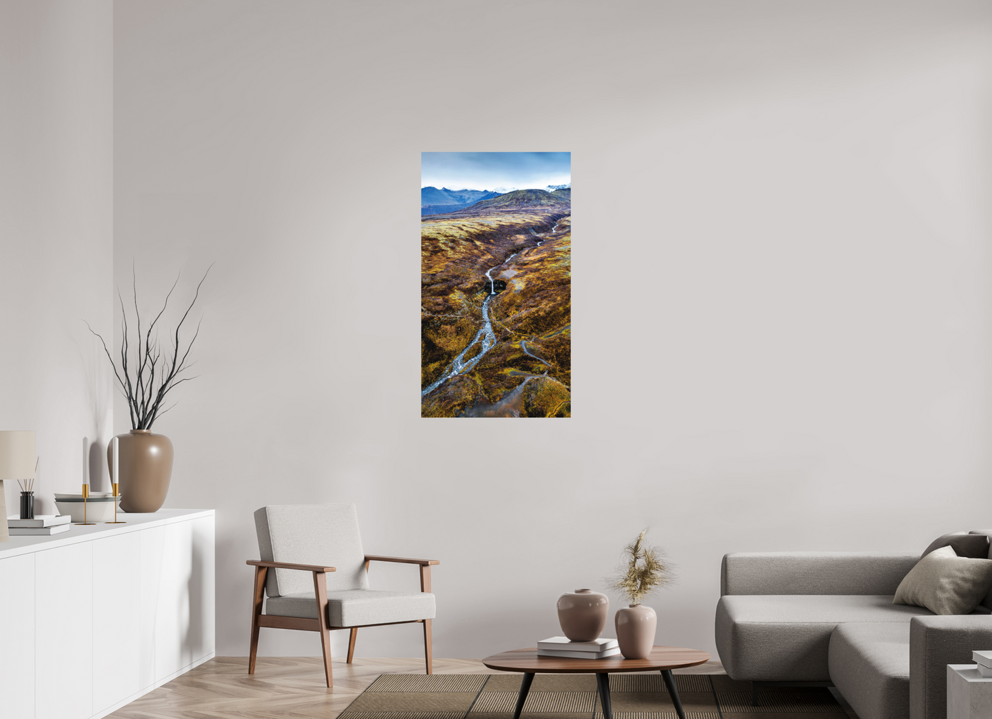 63 x 112 cm, Hahnemühle Photo Rag Bright White Svartifoss – Wasserfall im Tal der Basaltsäulen