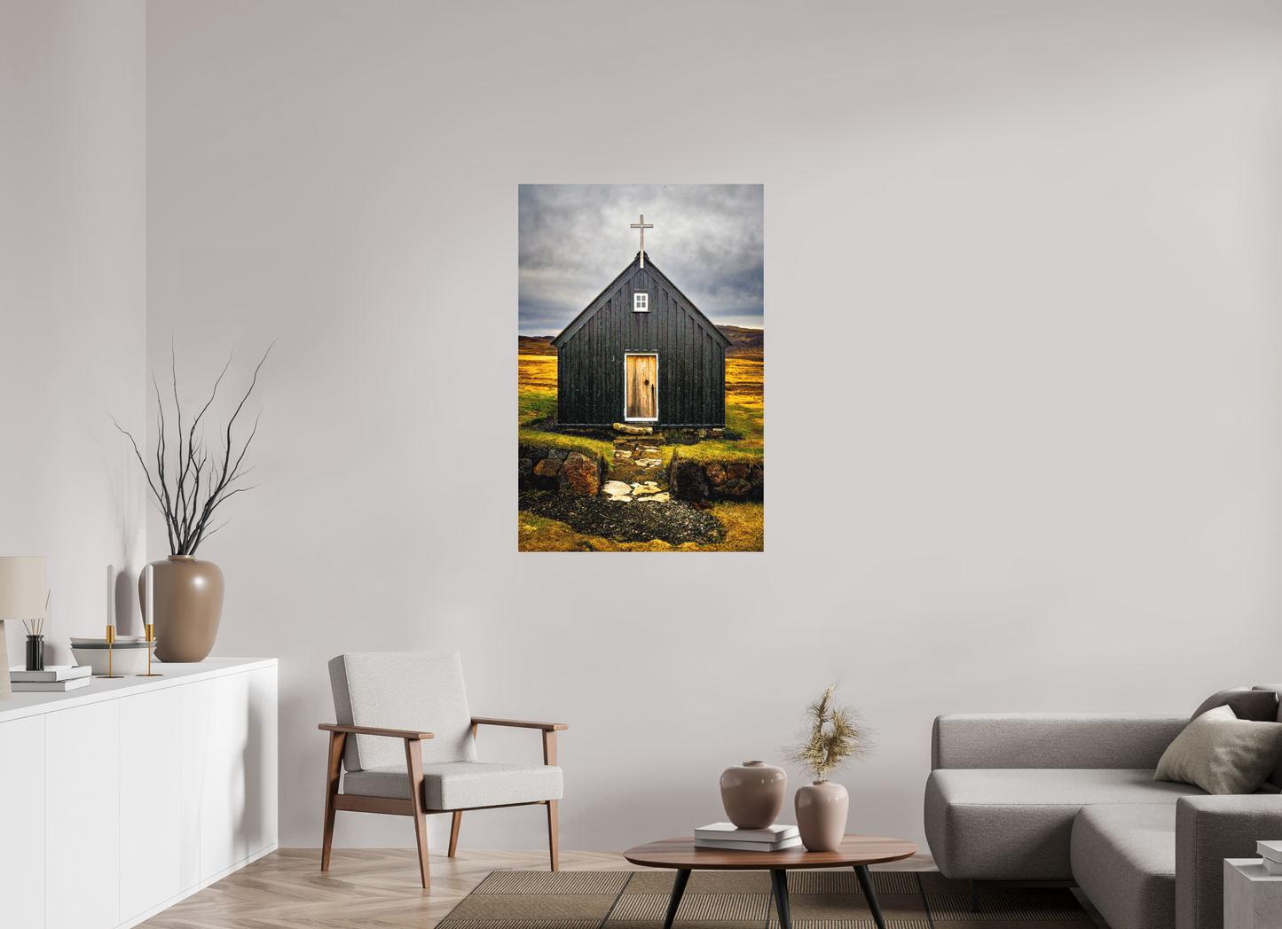 80 x 120 cm, Hahnemühle Photo Rag Bright White Schwarze Kapelle – Einsamkeit im Süden