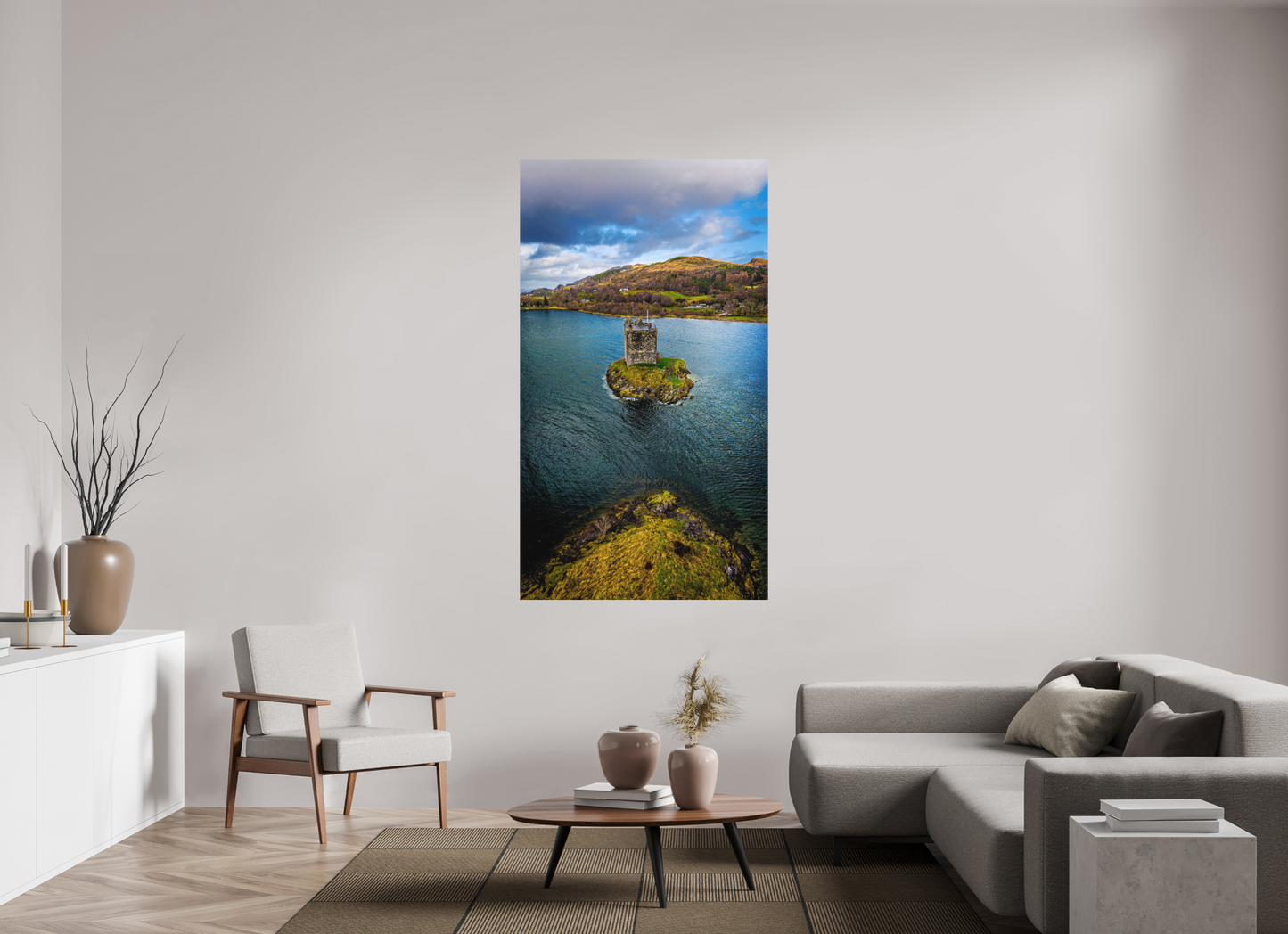 99 x 176 cm, Hahnemühle Photo Rag Bright White Castle Stalker – Einsamkeit im Loch Laich