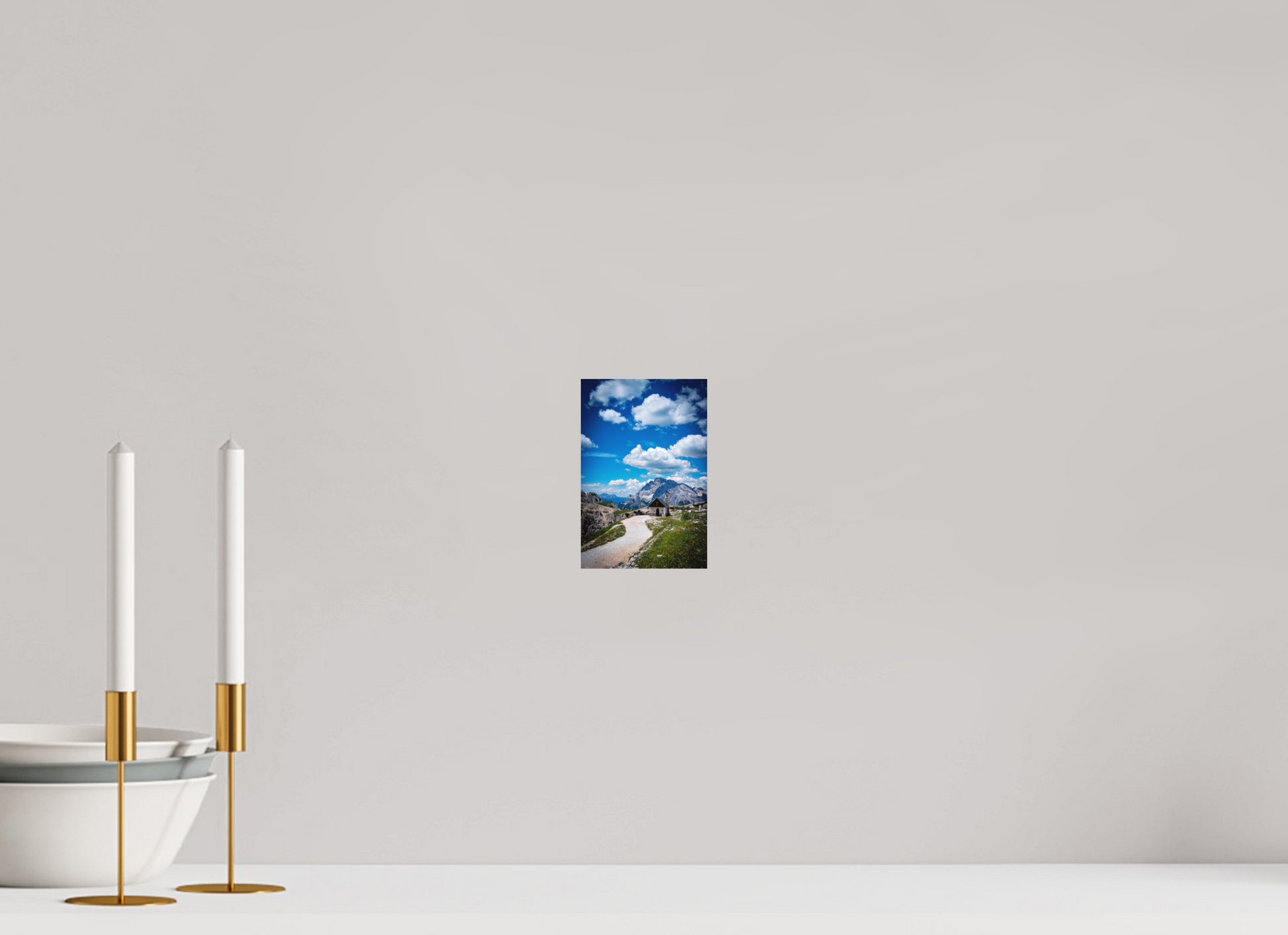 10 x 15 cm, Hahnemühle Photo Rag Bright White Kapelle über den Dolomiten