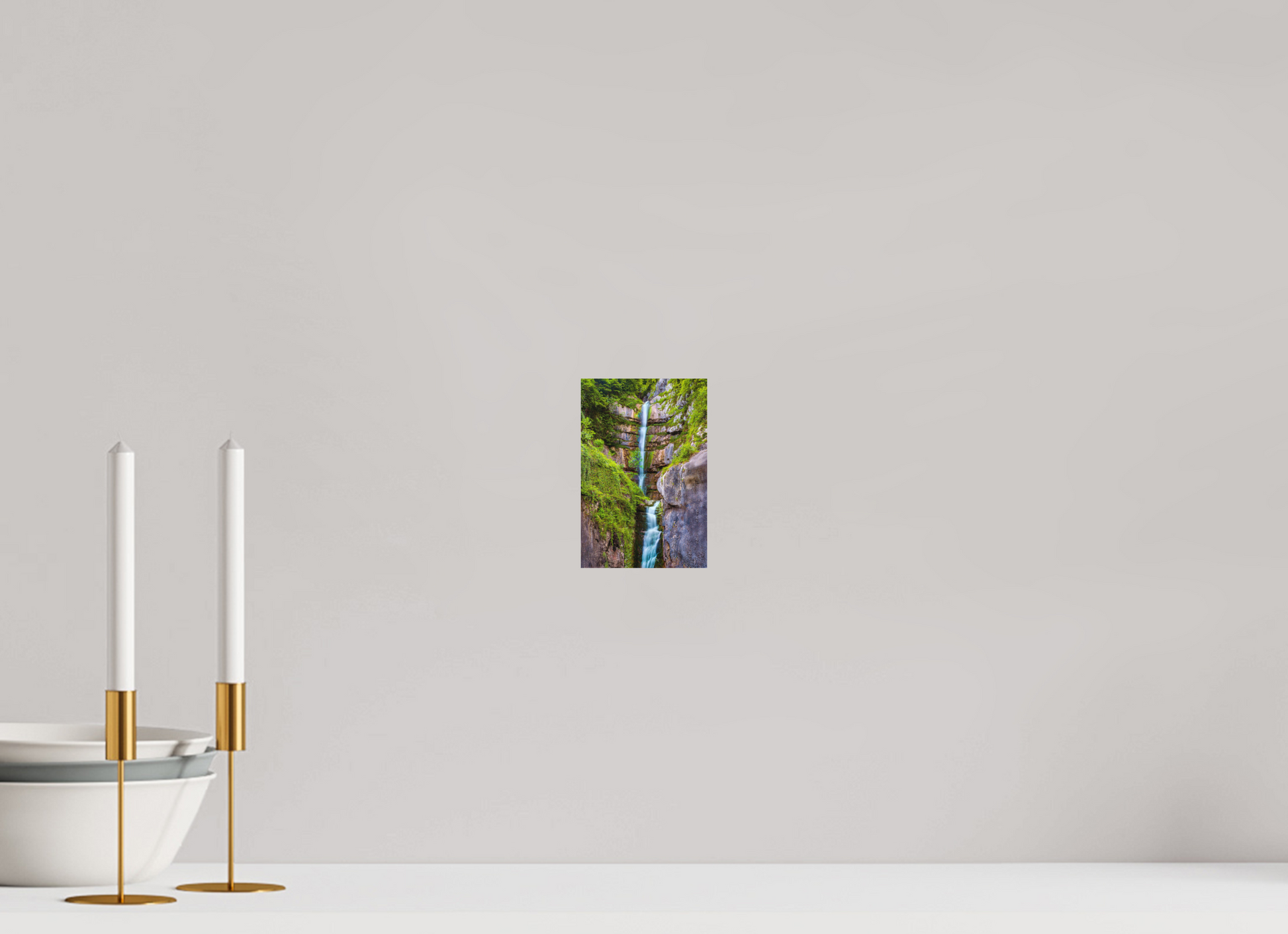 10 x 15 cm, Hahnemühle Photo Rag Bright White Wasserfall im Felsen
