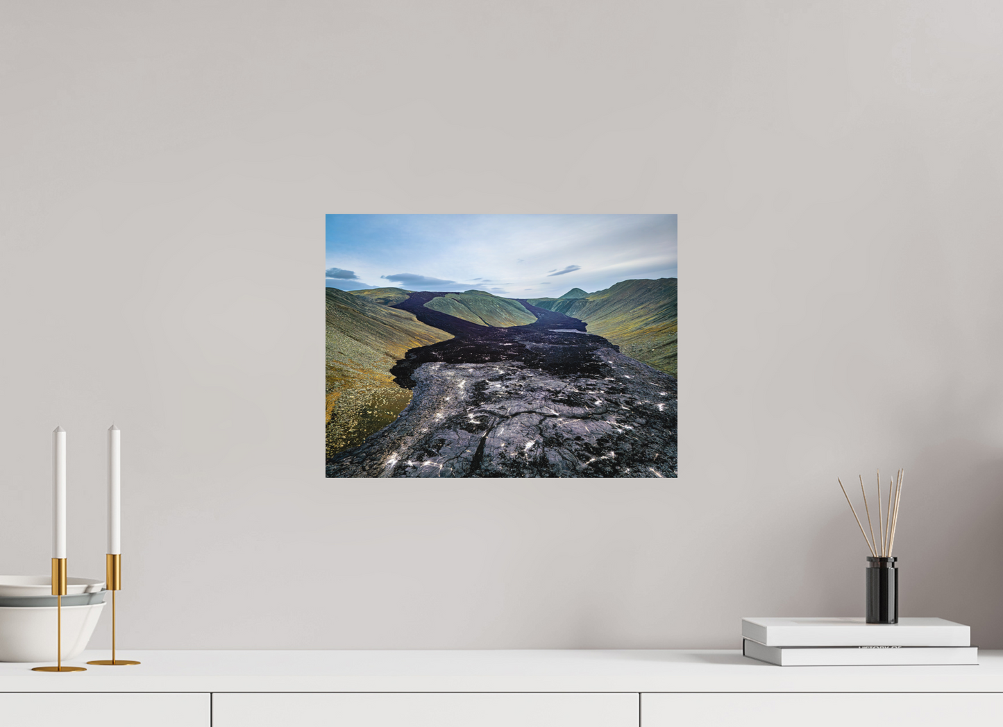 40 x 30 cm, Hahnemühle Photo Rag Bright White Pfad aus Feuer – Erstarrte Lava