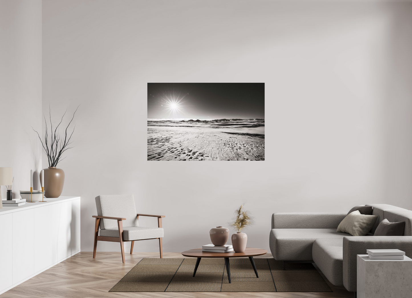 150 x 100 cm, Hahnemühle Photo Rag Bright White Winterweite unter gleißender Sonne