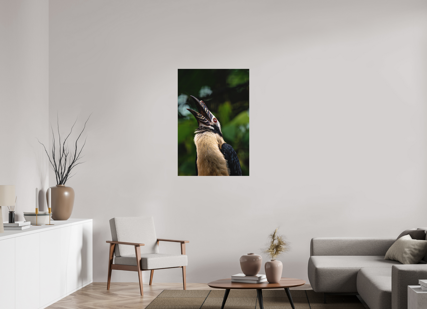 70 x 105 cm, Hahnemühle Photo Rag Bright White Ruf des Hornvogels