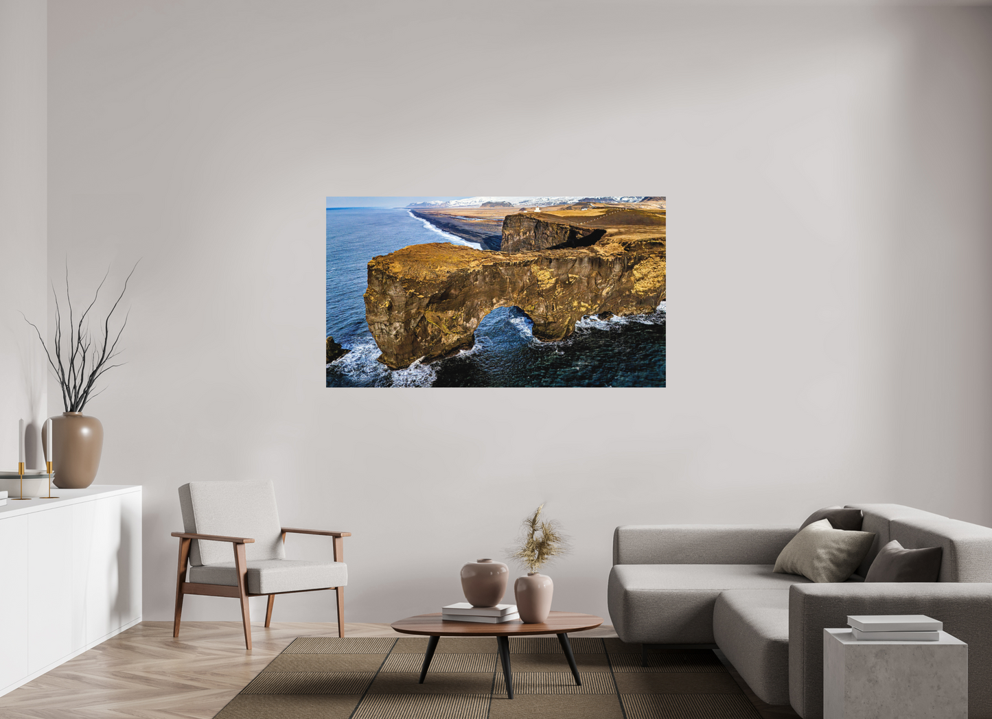 176 x 99 cm, Hahnemühle Photo Rag Bright White Dyrhólaey – Das Tor zum Atlantik