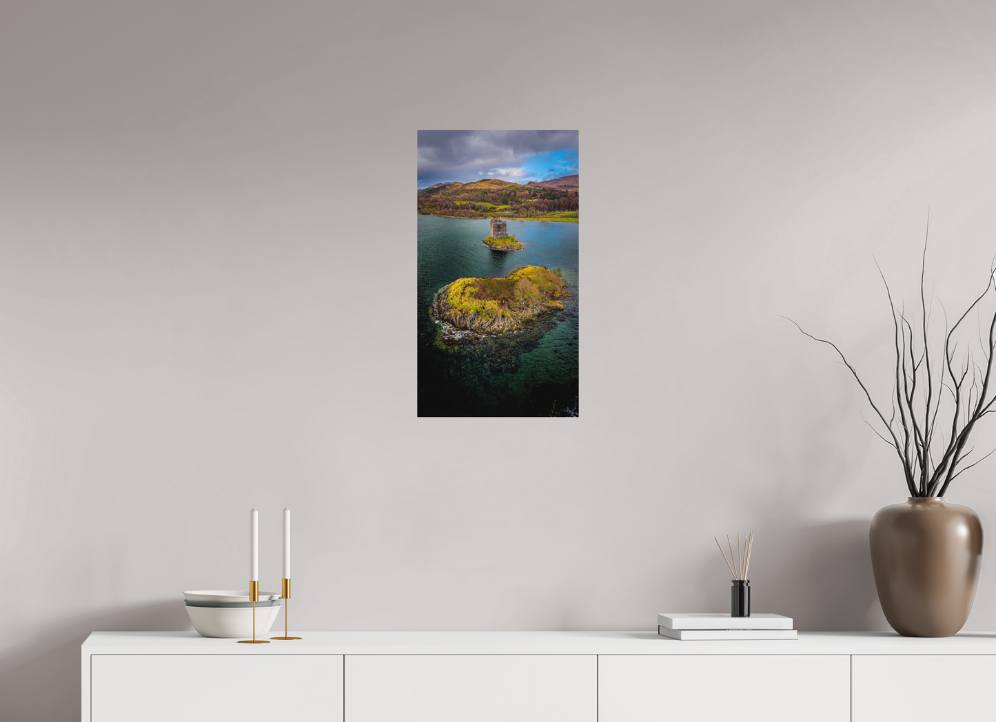 36 x 64 cm, Hahnemühle Photo Rag Bright White Castle Stalker in den Highlands
