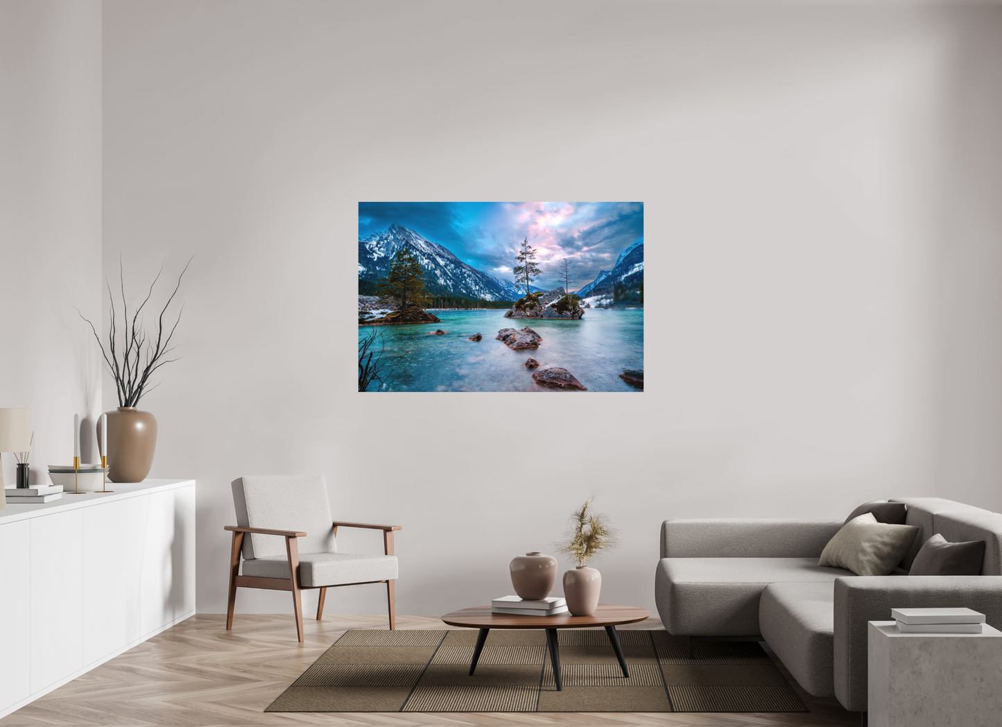 150 x 100 cm, Hahnemühle Photo Rag Bright White Winterzauber am Hintersee