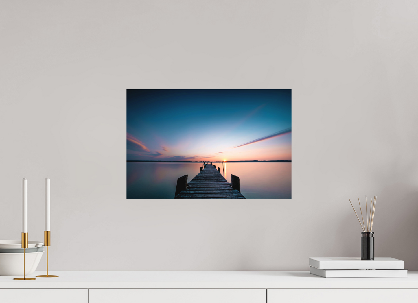 45 x 30 cm, Hahnemühle Photo Rag Bright White Sonnenuntergang am Ammersee
