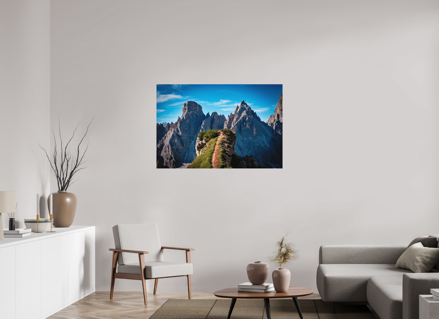 120 x 80 cm, Hahnemühle Photo Rag Bright White Pfad in den Dolomiten