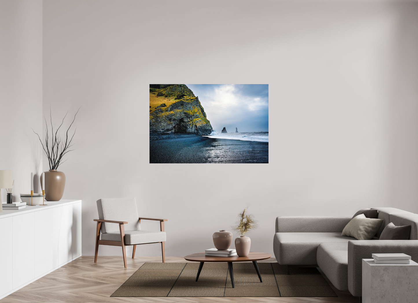 150 x 100 cm, Hahnemühle Photo Rag Bright White Reynisfjara – Schwarze Brandung
